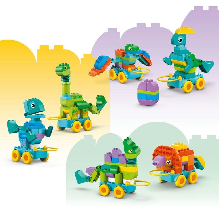 LEGO DUPLO Town, Dinozauri pe roti 3 in 1, 10451