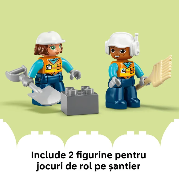 LEGO DUPLO Town, Santier si vehicule de constructii 3 in 1, 10476