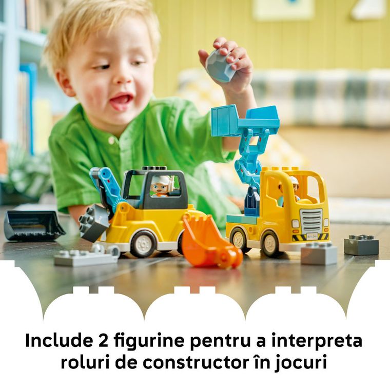 LEGO DUPLO Town, Vehicule de constructii 3 in 1, 10475