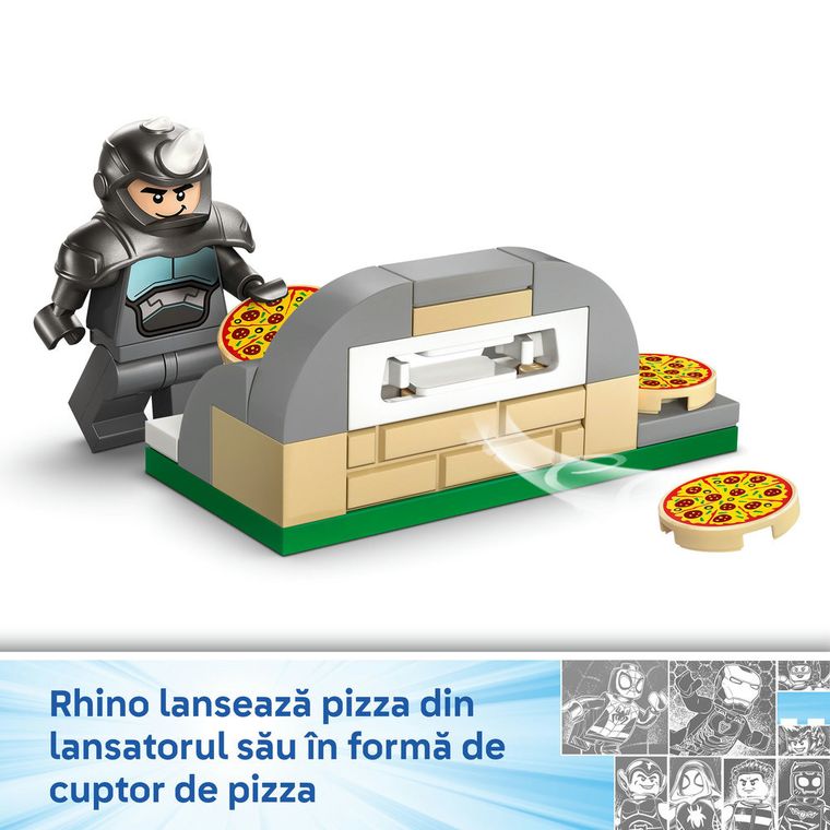 LEGO Spidey, Spidey pe motocicleta vs Rhino, 11206
