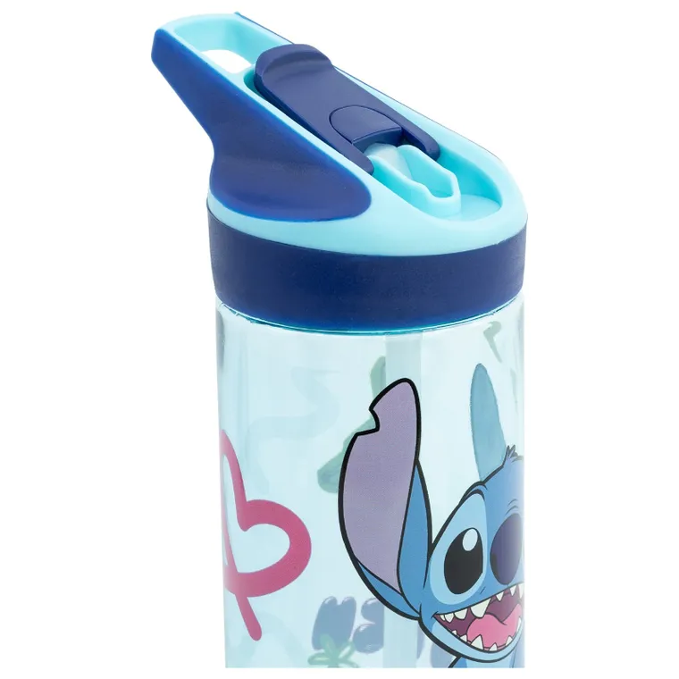 Lilo si Stitch, Prem, sticla de apa din plastic, cu gura de scurgere, ecozen, 620 ml