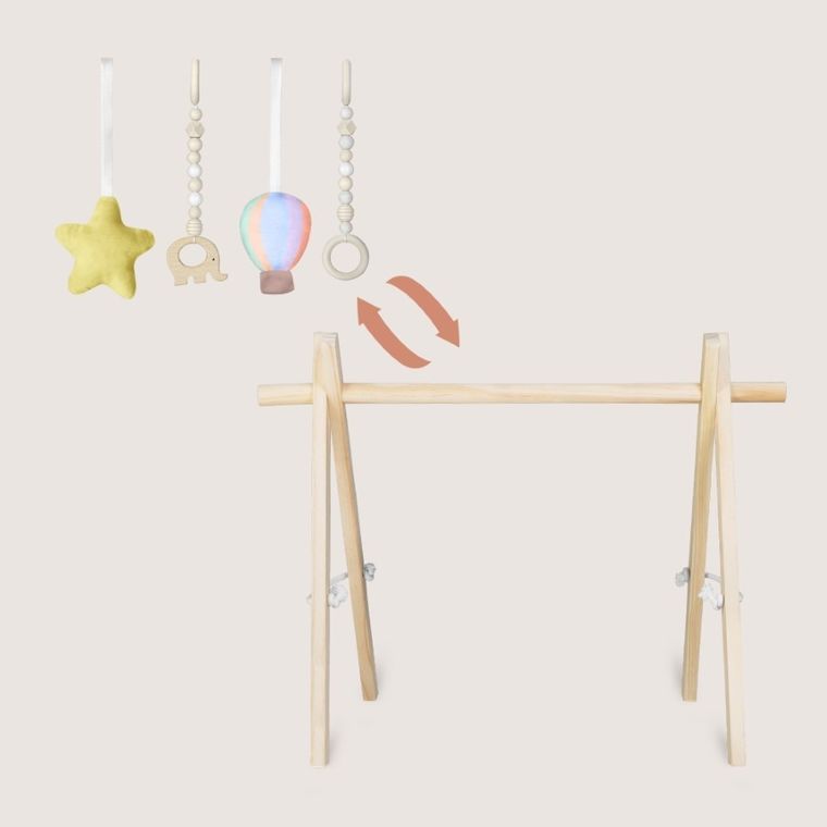 Lionelo, Anis, set: stand educativ din lemn si covoras