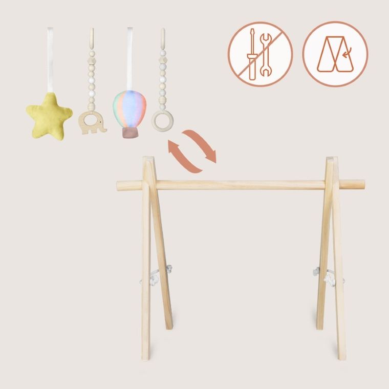Lionelo, Anis, stand educativ din lemn, Baby Gym