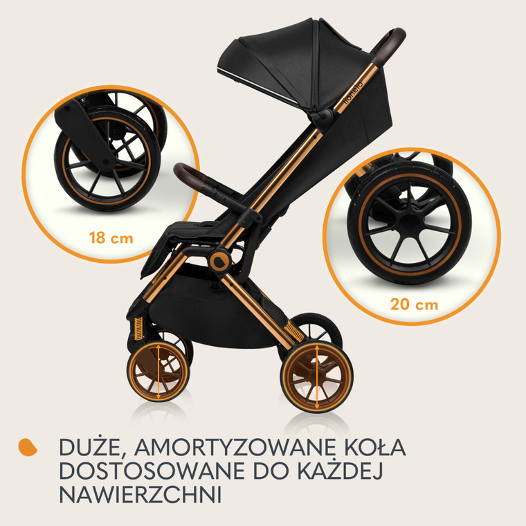 Lionelo, Cloe, carucior sport, Black Onyx - smyk.ro