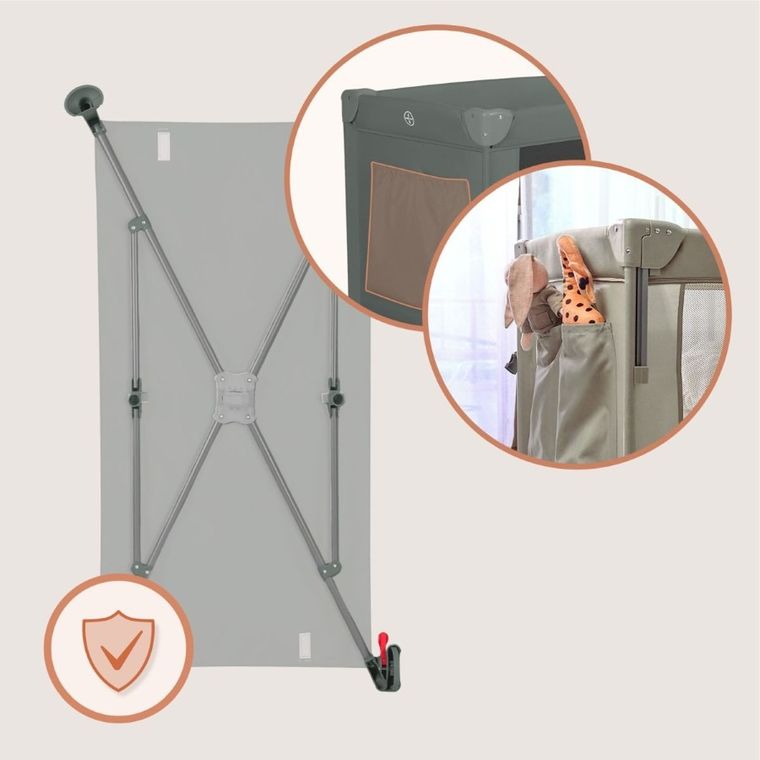 Lionelo, Ellen, patut de calatorie cu extensie 3in1, Green