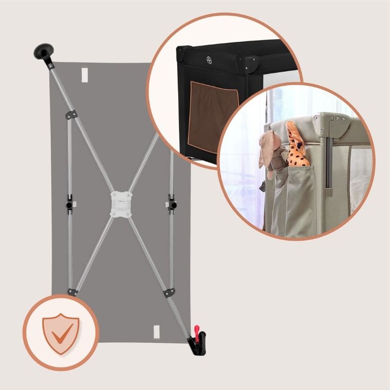 Lionelo, Ellen, patut de calatorie cu extensie mare 3in1, Black