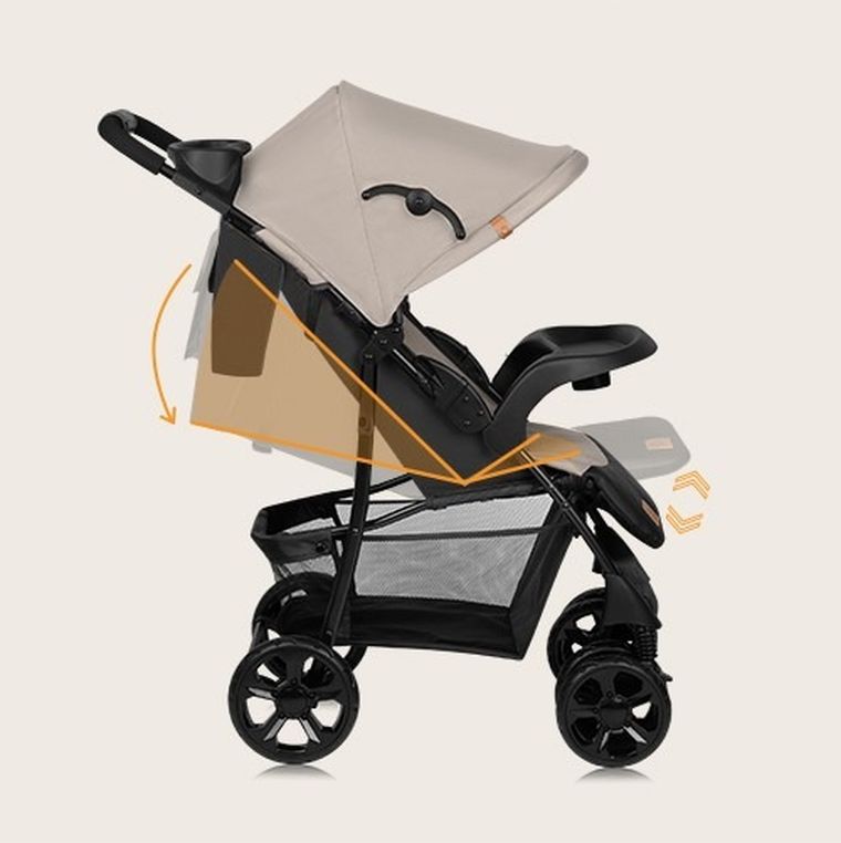 Lionelo, Emma PLUS, carucior sport, Beige Latte
