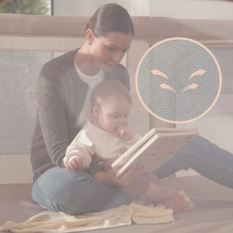Lionelo, Florence XL Easy Fold, tarc pentru copii, Beige Sand