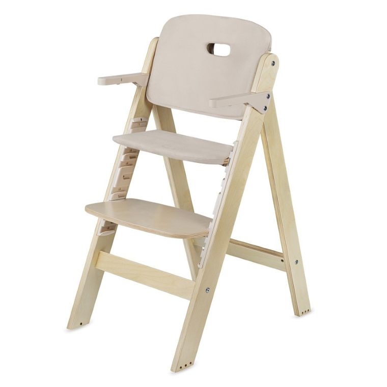 Lionelo, Floris, scaun inalt din lemn, Beige Natural