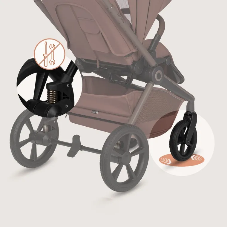 Lionelo, Freya, carucior multifunctional 2in1, Brown Chocolate