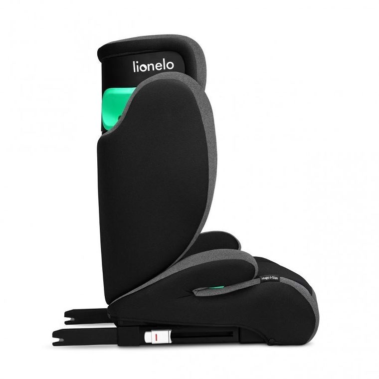 Lionelo, Hugo, I-size, scaun auto, 100-150 cm, Black Grey