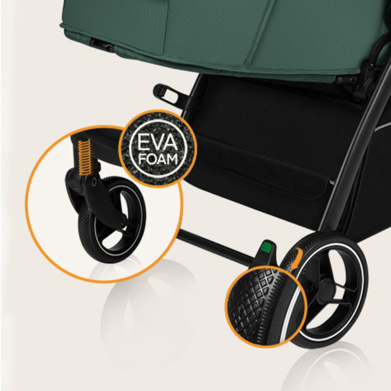 Lionelo, Ingrid, carucior pentru plimbare, Green Emerald