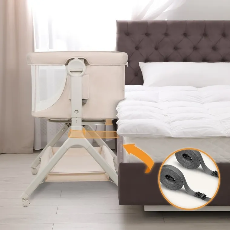 Lionelo, Leonie Plus, patut atasabil 3in1, Beige Sand