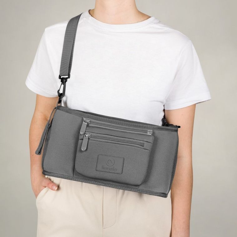 Lionelo, Little Cube, organizator de carucioare, Grey Stone