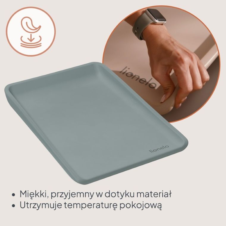 Lionelo, Megs, saltea multifunctionala pentru schimbat, Grey Dove