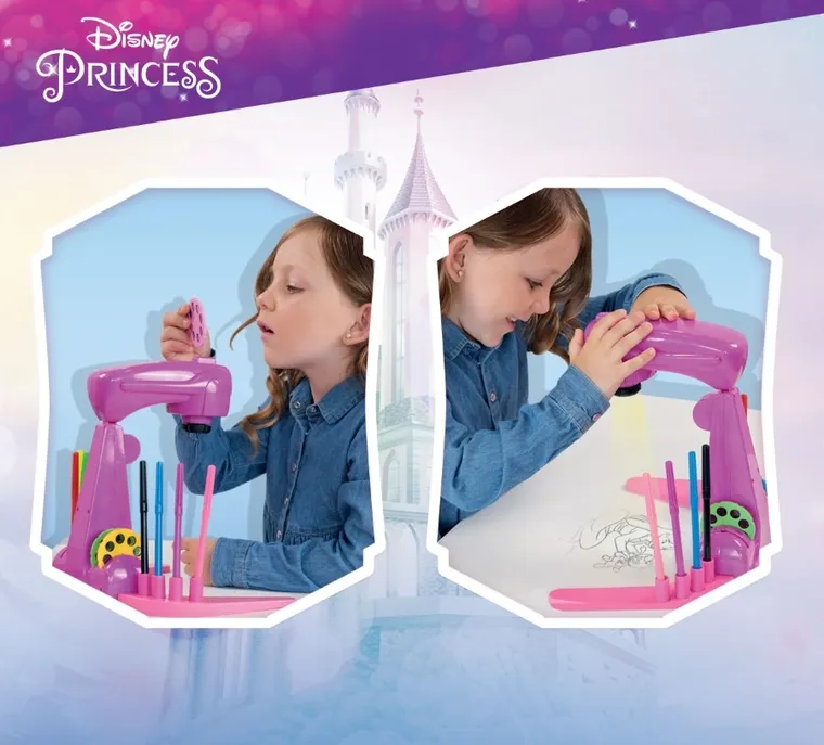 Lisciani, Disney Princess, scoala de desen cu proiector, set creativ