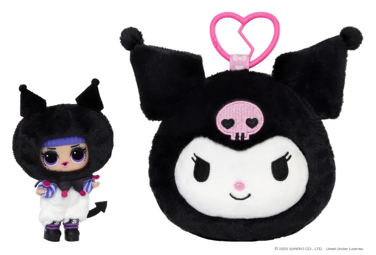 L.O.L. Surprise, Loves Hello Kitty, Reversible Plush, mini papusa intr-o cutie de plus, 1 buc.