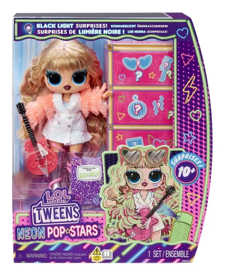 L.O.L. Surprise, Tweens Neon Pop Stars, Thea Stars, papusa fashion cu accesorii