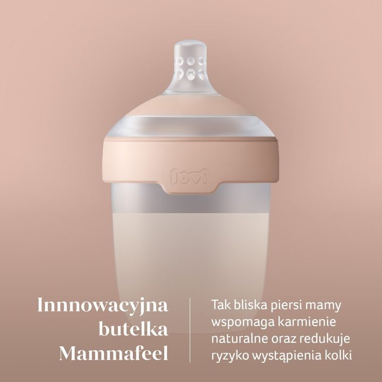 Lovi, Mammafeel, biberon cu tetina anti-colic, 250 ml