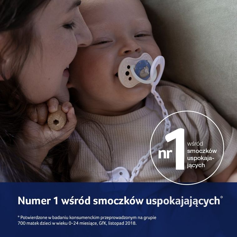 Lovi, Night&Day, suzeta dinamica din silicon, 0-6 luni, 2 buc.