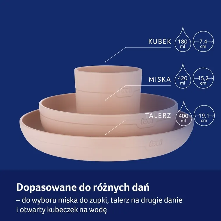 Lovi, set de vase si cana, Nude