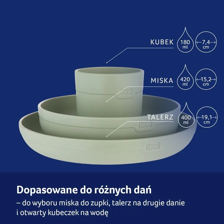 Lovi, set de vase si cana, Pistachio