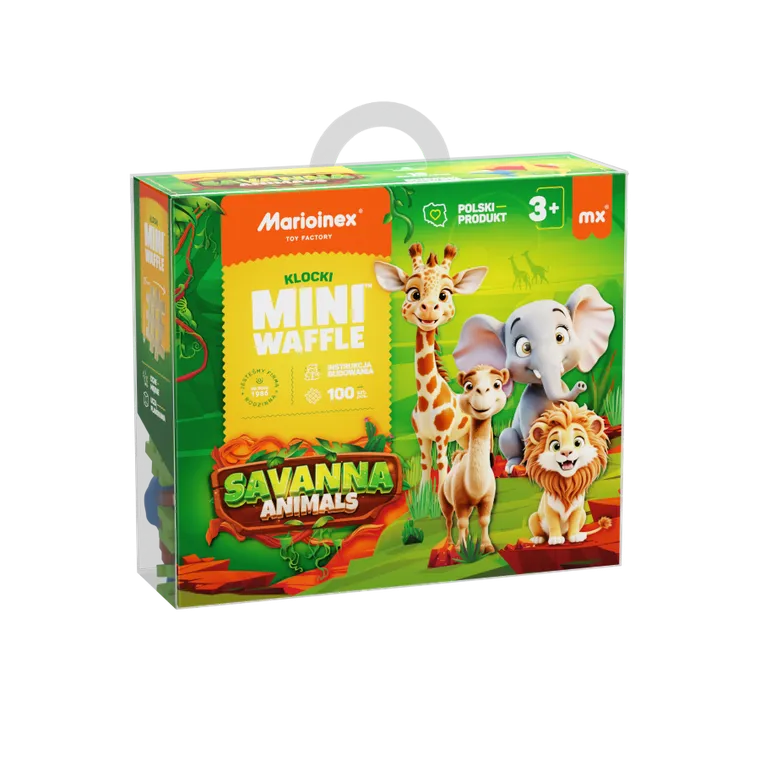 Marioinex, Mini Waffle, Animals Savanna, set de constructie, 100 piese