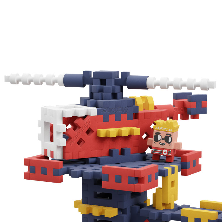 Marioinex, Mini Waffle, City, Statia de pompieri, set de constructie, 280 piese