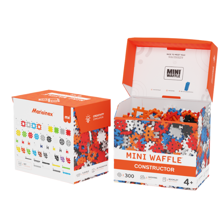 Marioinex, Mini Waffle, Constructor, set de constructie, 300 piese