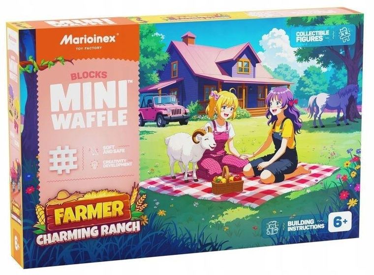 Marioinex, Mini Waffle, Fermier, set de constructie, 112 piese