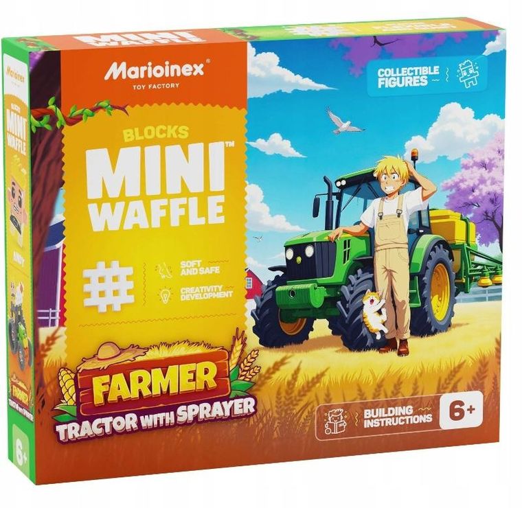 Marioinex, Mini Waffle, Fermier, set de constructie, 50 piese