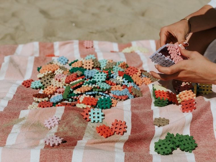 Marioinex, Mini Waffle, Pastel, set de constructie, 500 piese