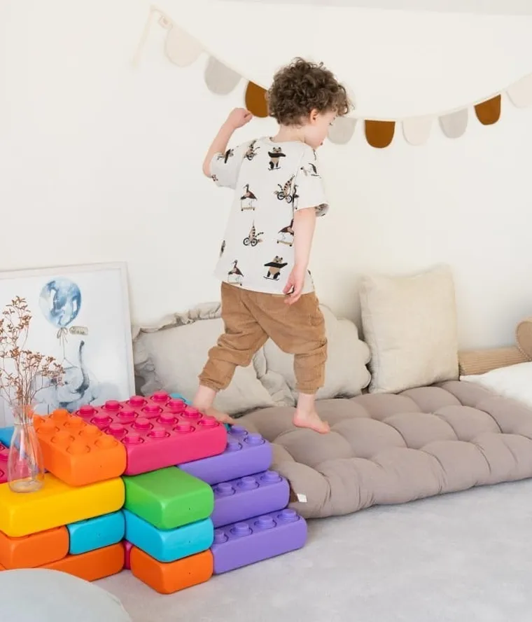 Marioinex, set de constructie, caramizi, blocuri XXL, pastelowe, 33 piese