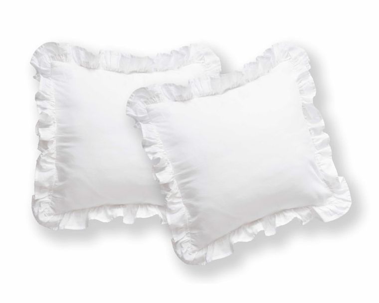 Mayamoo, set lenjerie de pat, 3 piese, alb, 160-200cm