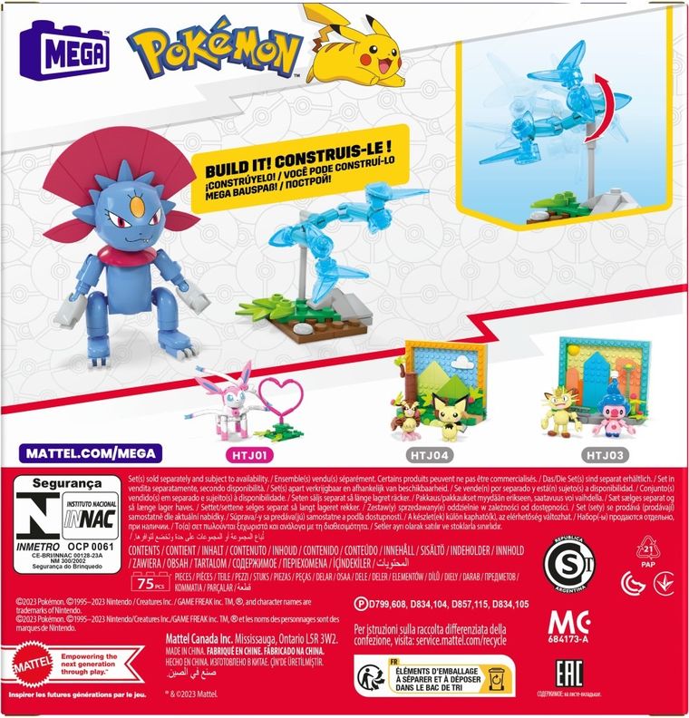 MEGA Pokemon, Weavile Dimoret, set de constructie, 75 piese