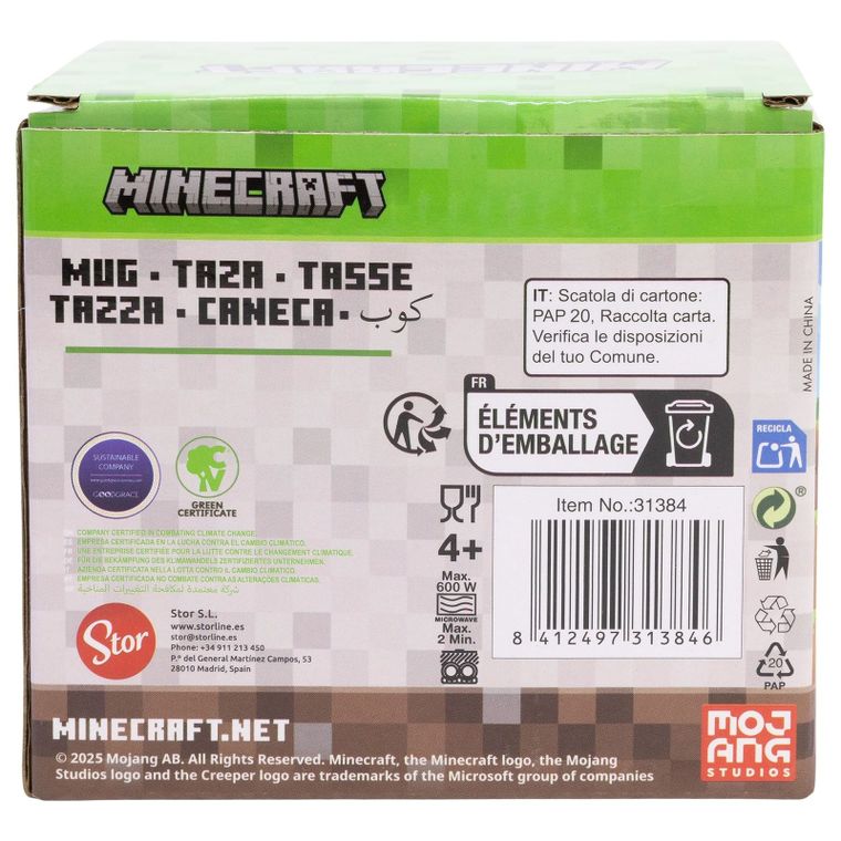 Minecraft, cana din ceramica, 325 ml