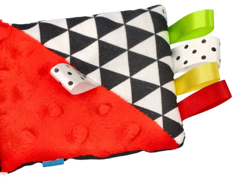 Mom's Care, carticica, jucarie senzoriala contrastanta, rosu