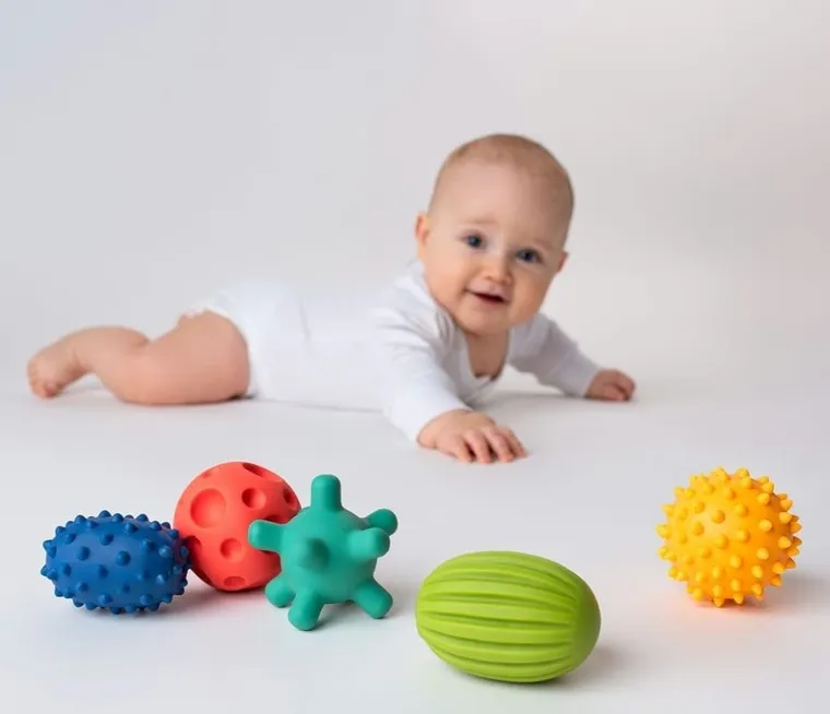 Mom's Care, mingii senzoriale culori pastelate, 5 buc.