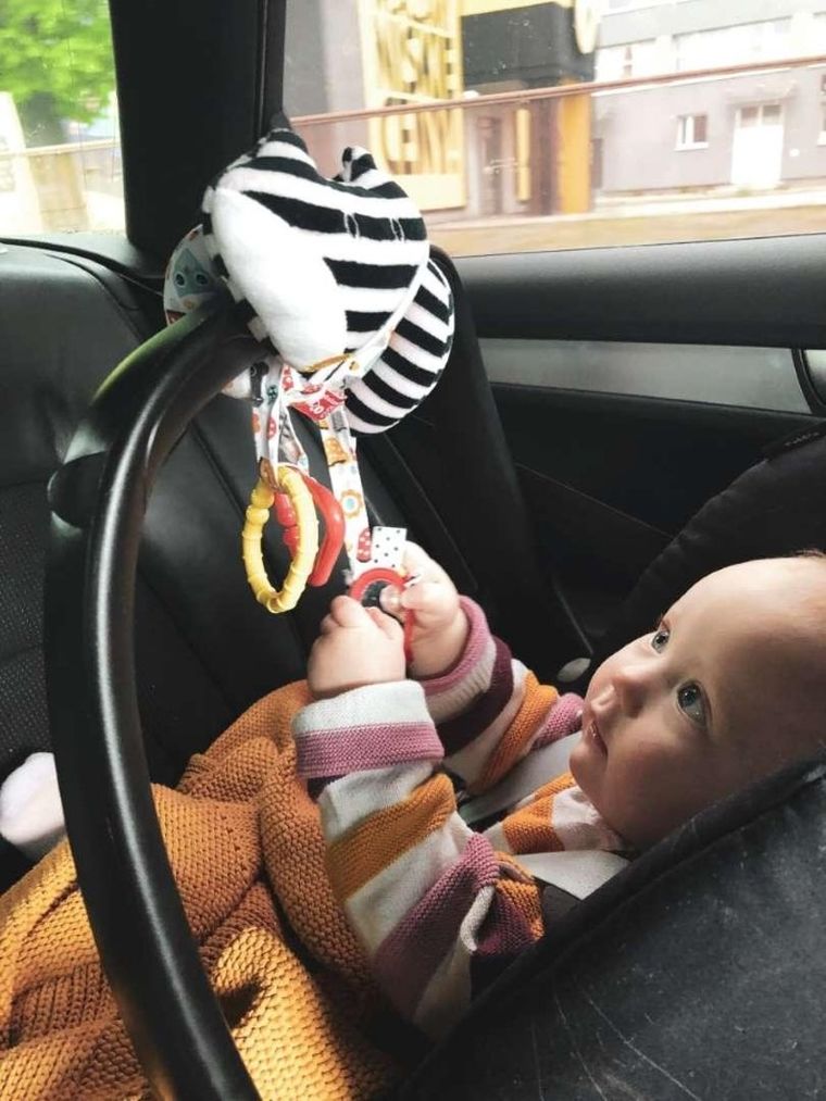 Mom's Care, spirala educativa, zornaitoare, jucarie senzoriala cu agatatoare