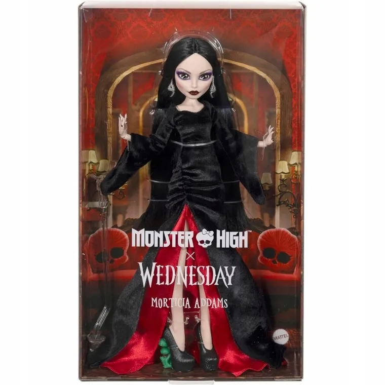 Monster High x Wednesday, Morticia, papusa de colectie