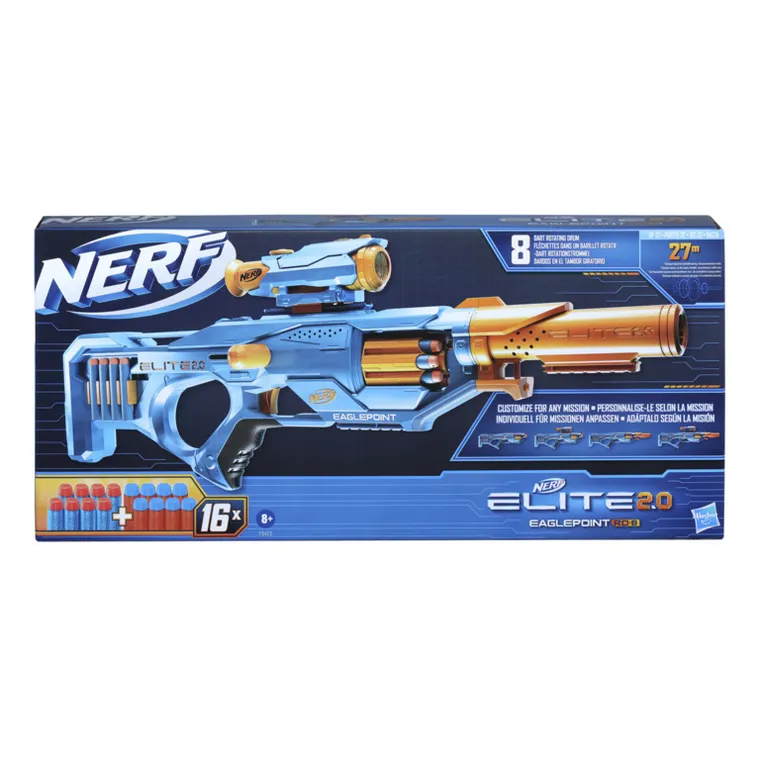 Nerf Elite 2.0, Eaglepoint RD-8, blaster si 16 proiectile