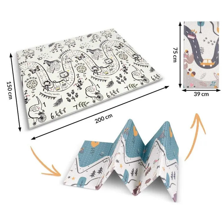 Nukido, covoras, tatami pliabil din spuma, 200-150-1 cm