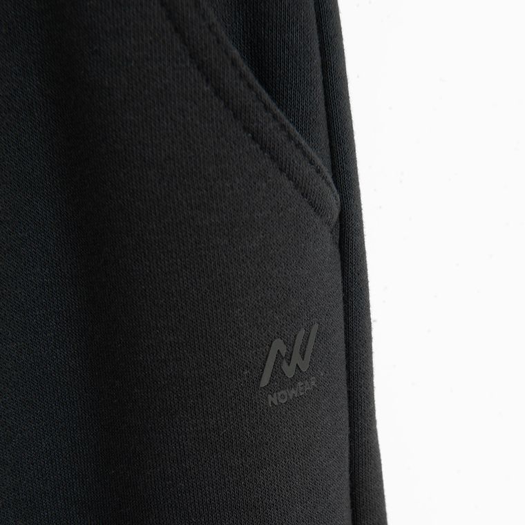 Pantaloni de trening negri cu croiala larga NOWEAR