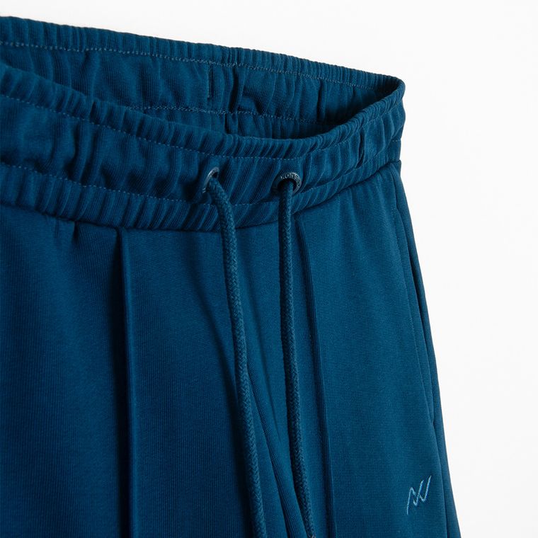 Pantaloni de trening wide leg albastri NOWEAR