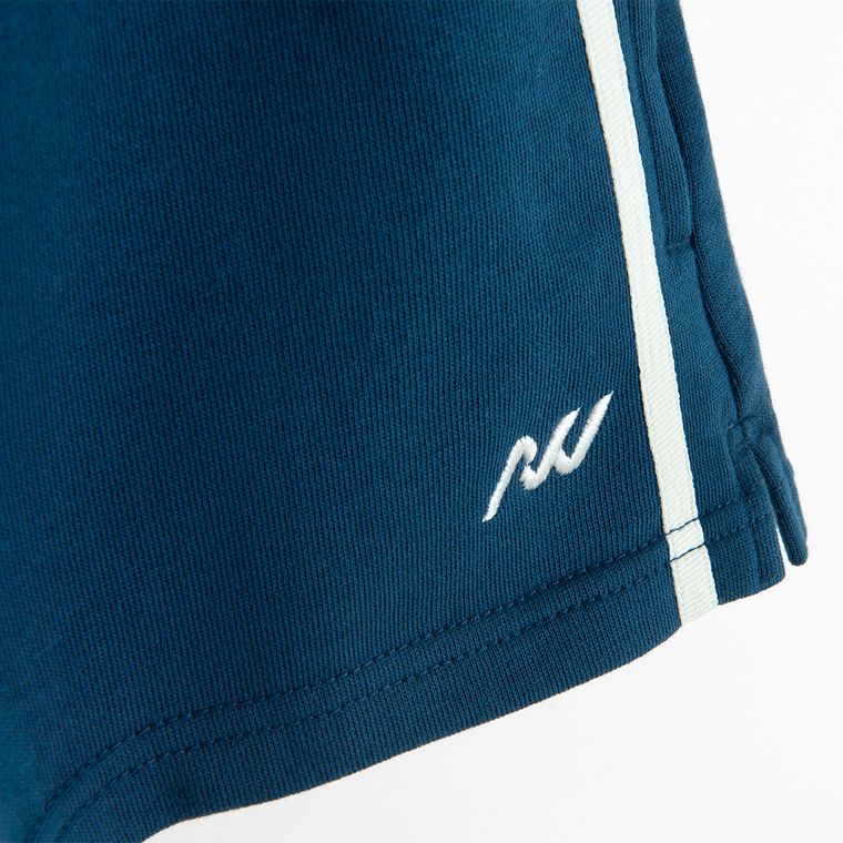 Pantaloni scurti albastri din bumbac pieptanat NOWEAR