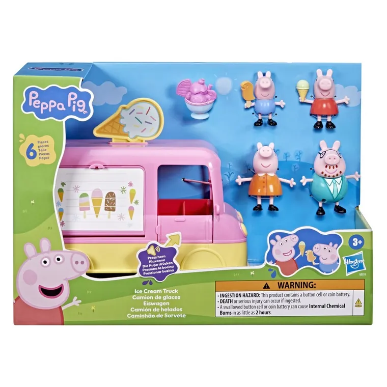 Peppa Pig, Dubita pentru inghetata, set cu figurine