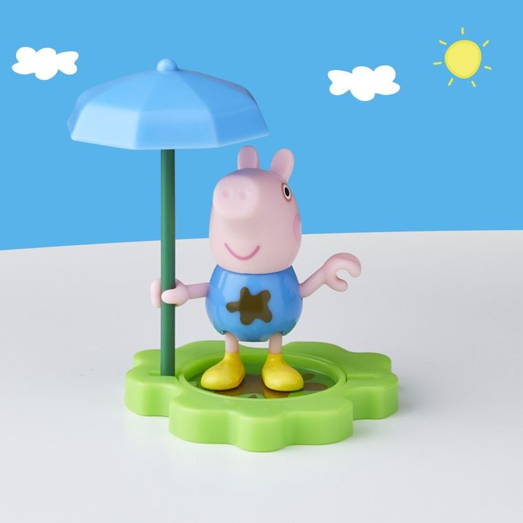 Peppa Pig, Muddle Puddle George, figurina si accesorii