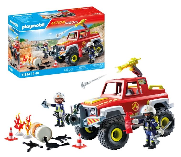 Playmobil, Action Heroes, Vehicul de pompieri, 71824