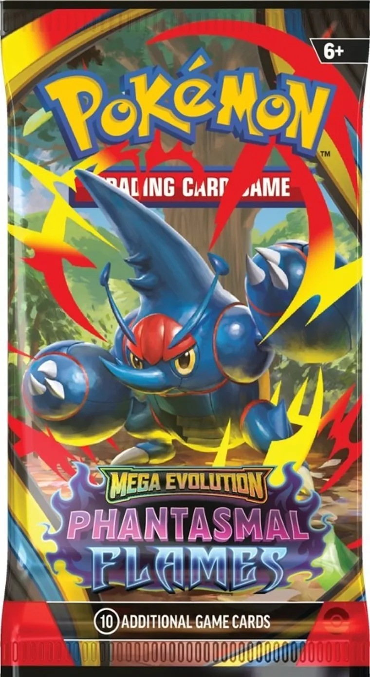 Pokemon TCG: Mega Evolution, Phantasmal Flames, Blaziken/Hydrapple, Premium Checklane Blister, joc de carti, add-on