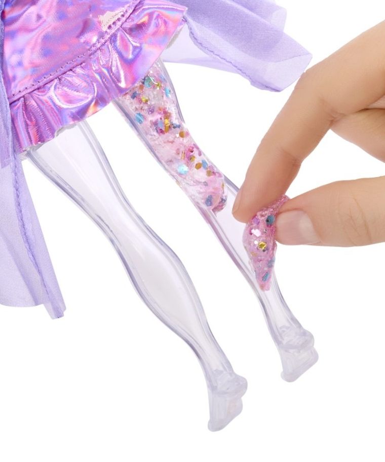 Rainbow High, Shimmers with Slime, Violet, papusa fashion cu plastilina